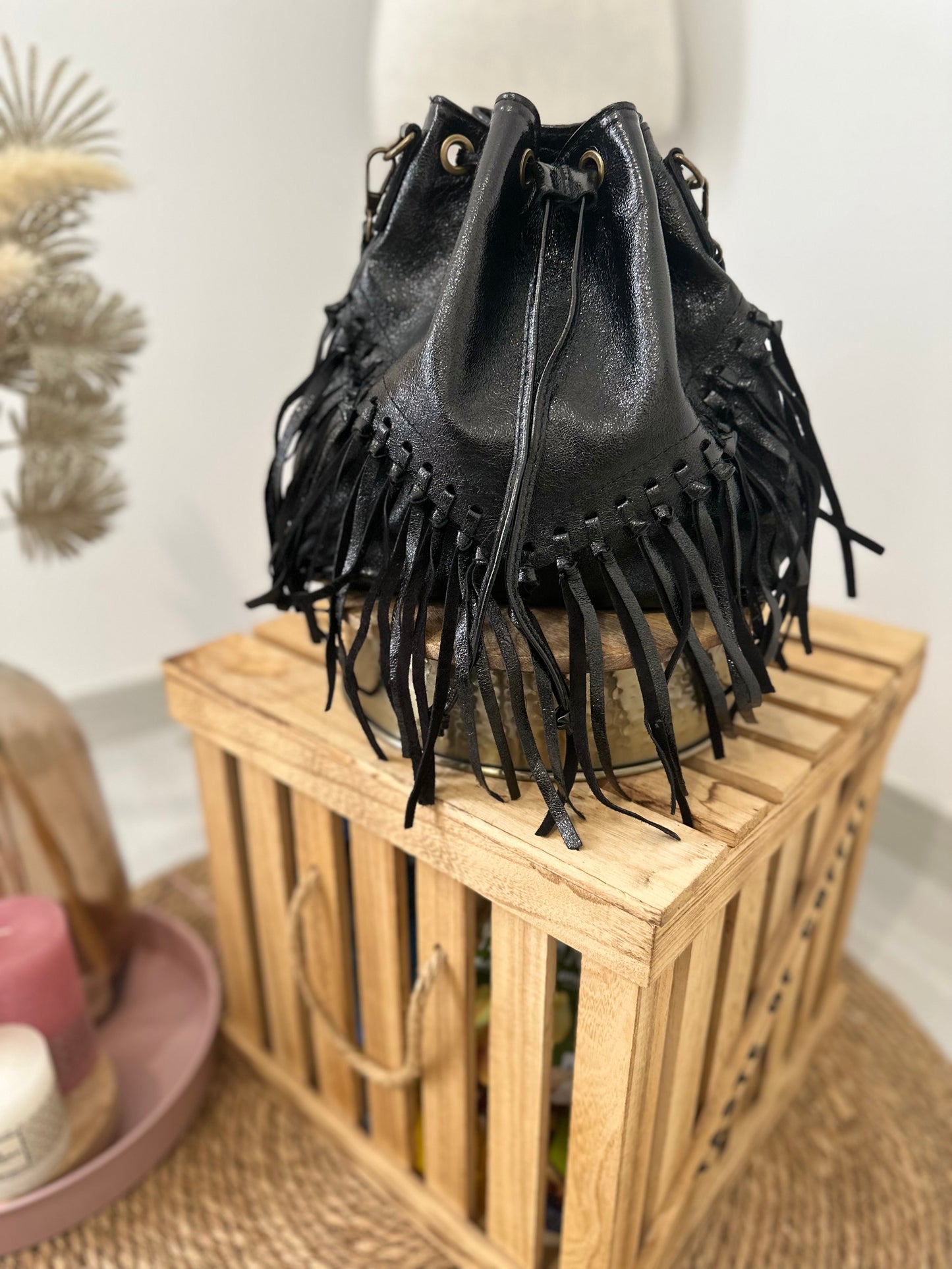 Sac Cuir Seau AYA Noir