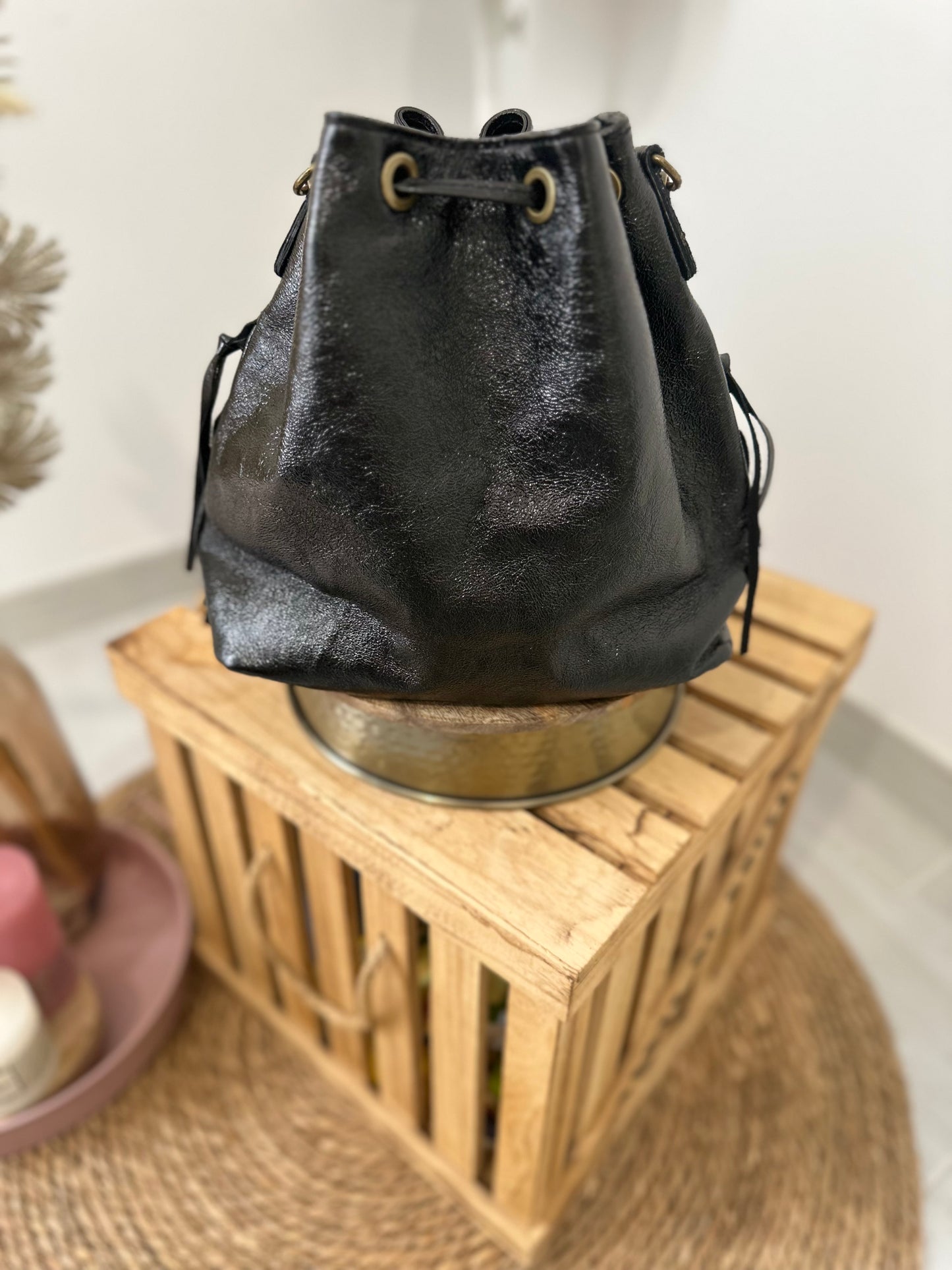 Sac Cuir Seau AYA Noir