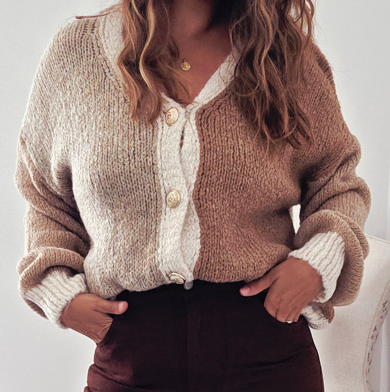 Gilet Laine ESMEE Beige
