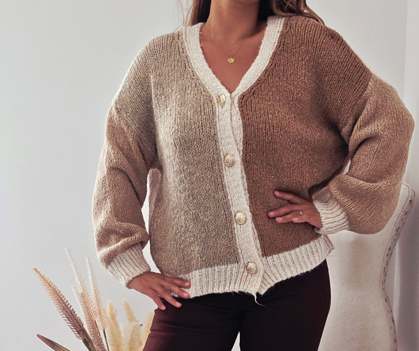 Gilet Laine ESMEE Beige