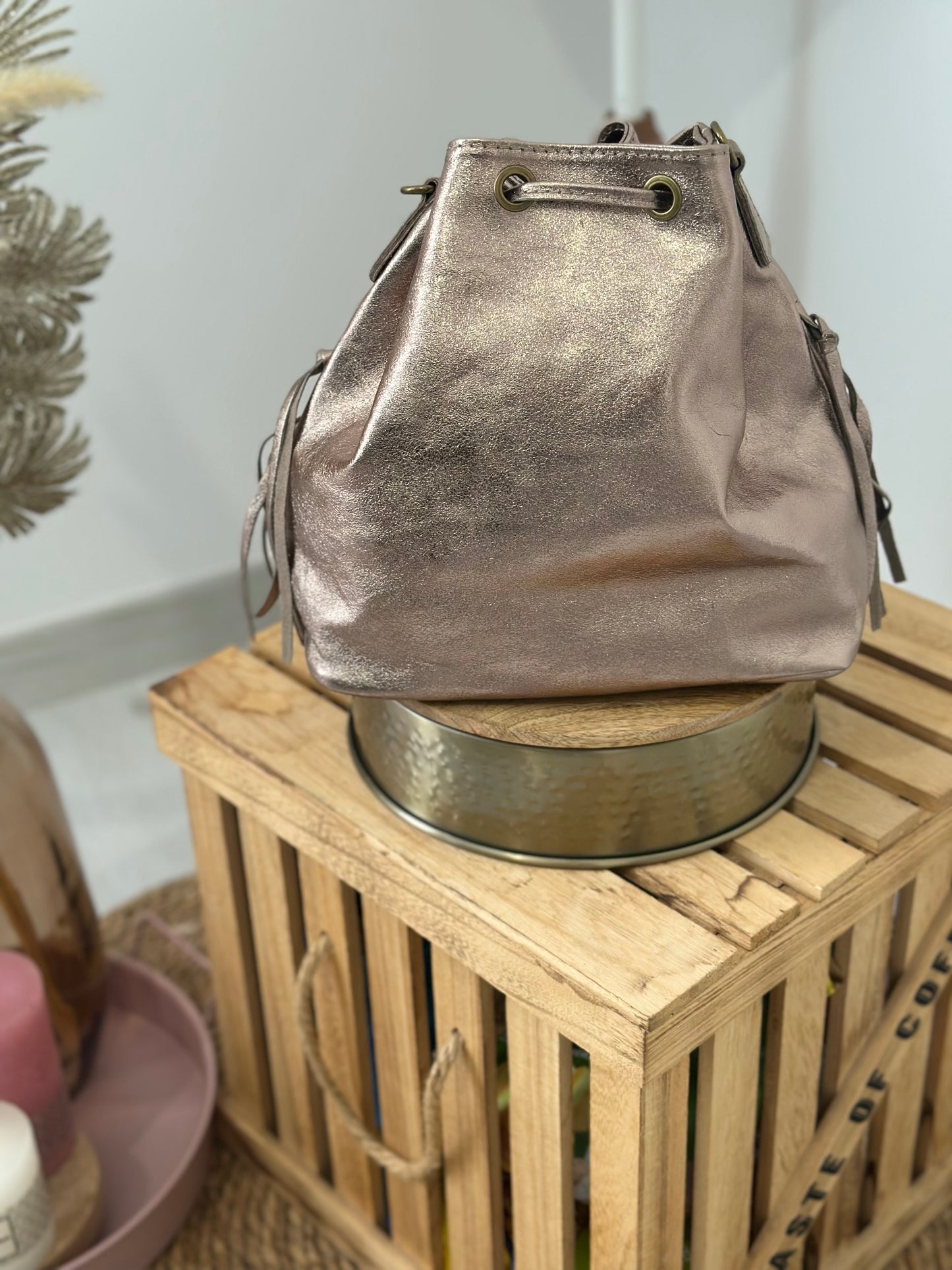 Sac Seau Cuir AYA Bronze